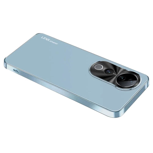 For vivo S19 Pro 5G Case Acrylic+TPU+Metal Anti-Scratch Phone Cover with Electroplating Frame - Baby Blue - 1