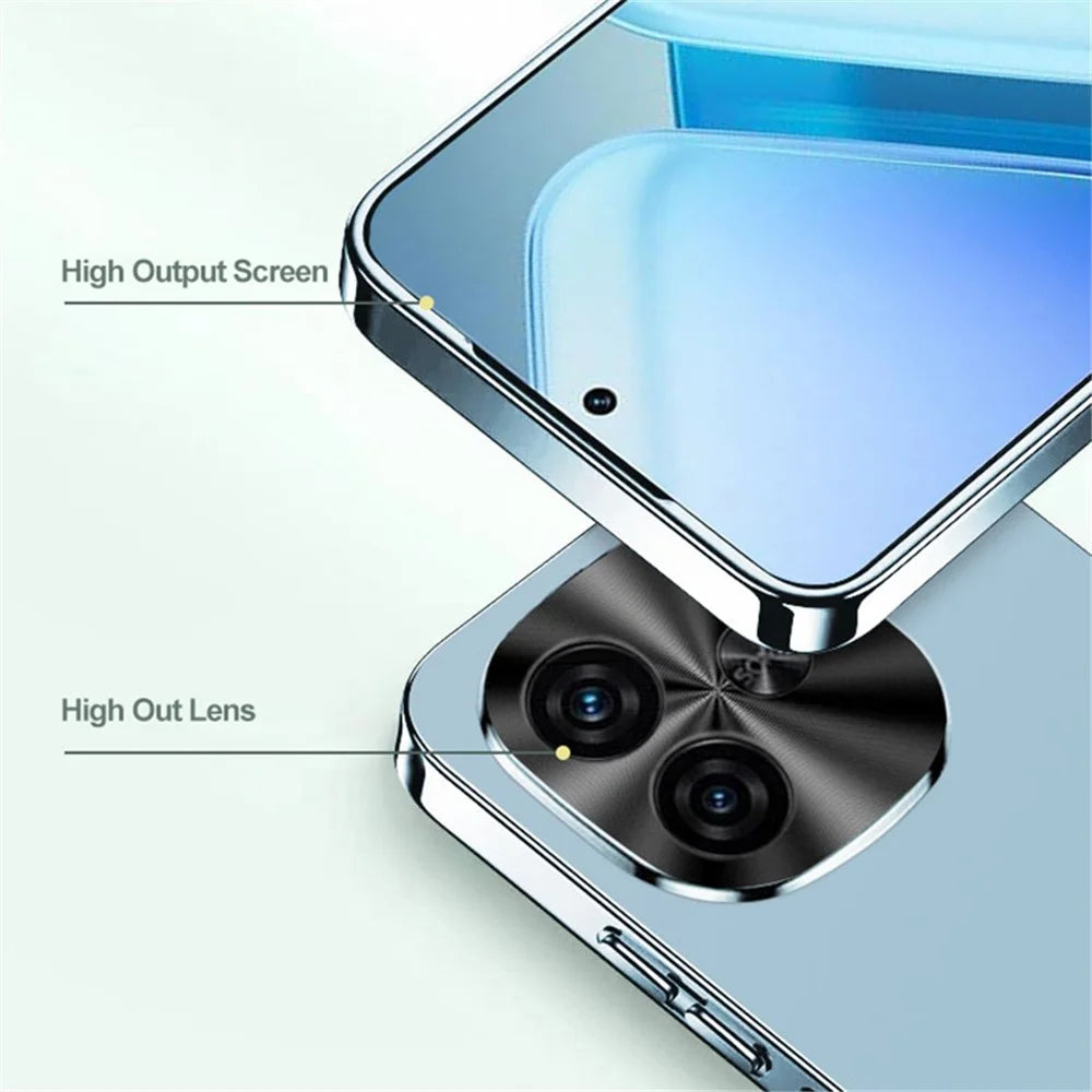 For vivo Y200 GT 5G Case Acrylic+TPU+Metal Electroplated Anti-Scratch Phone Cover - Baby Blue - 2