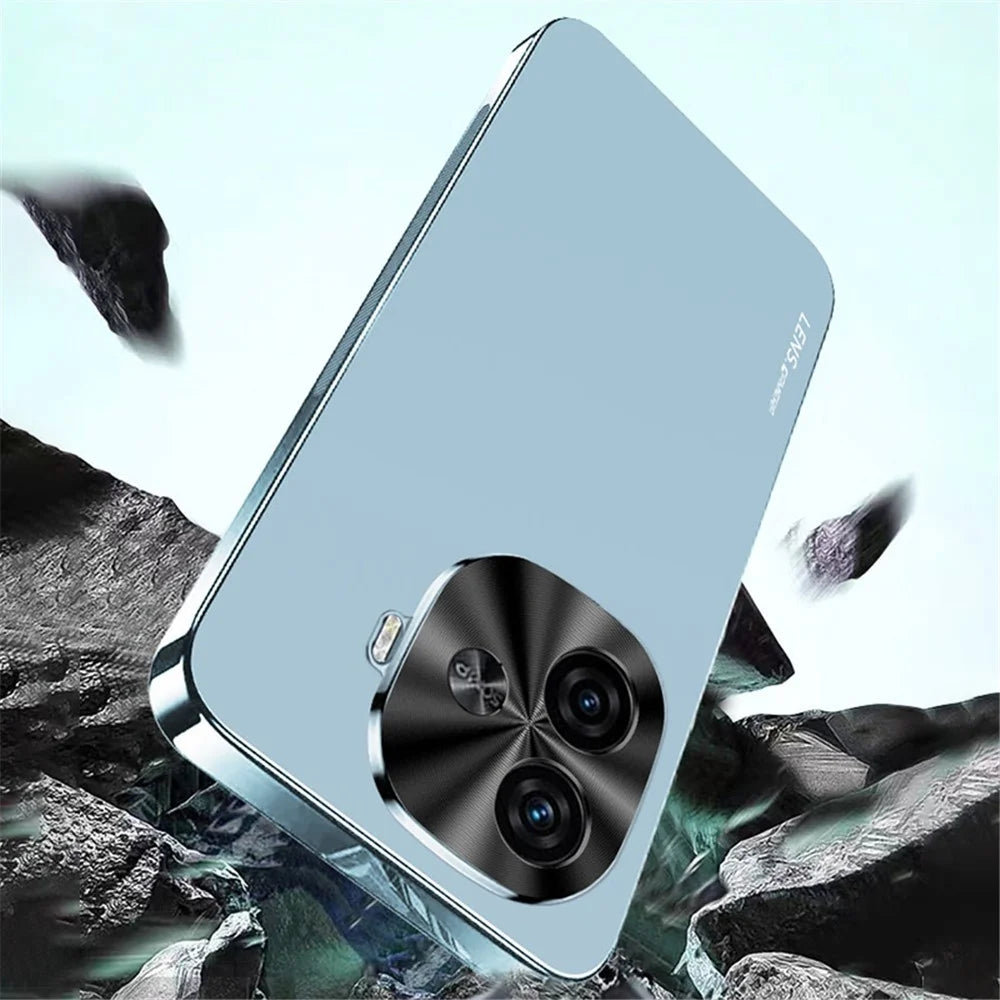 For vivo Y200 GT 5G Case Acrylic+TPU+Metal Electroplated Anti-Scratch Phone Cover - Baby Blue - 4