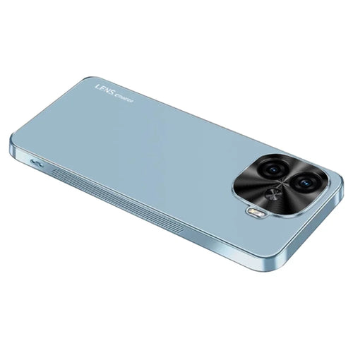 For vivo iQOO Z9 Turbo 5G Case Acrylic+TPU+Metal Anti-Scratch Phone Cover with Electroplating Frame - Baby Blue - 1