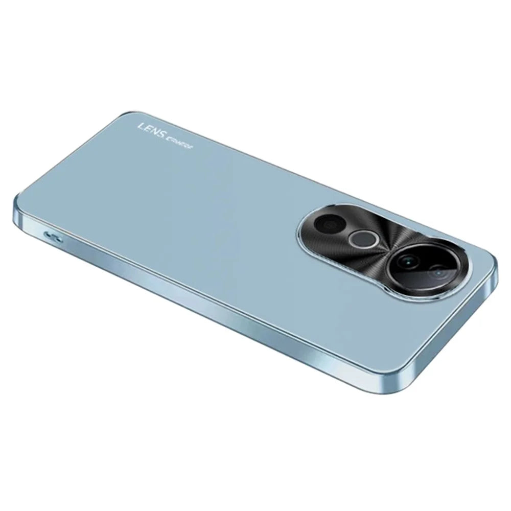 For vivo S19 5G Case Anti-Drop Acrylic+TPU+Metal Phone Cover with Electroplating Frame - Baby Blue - 1