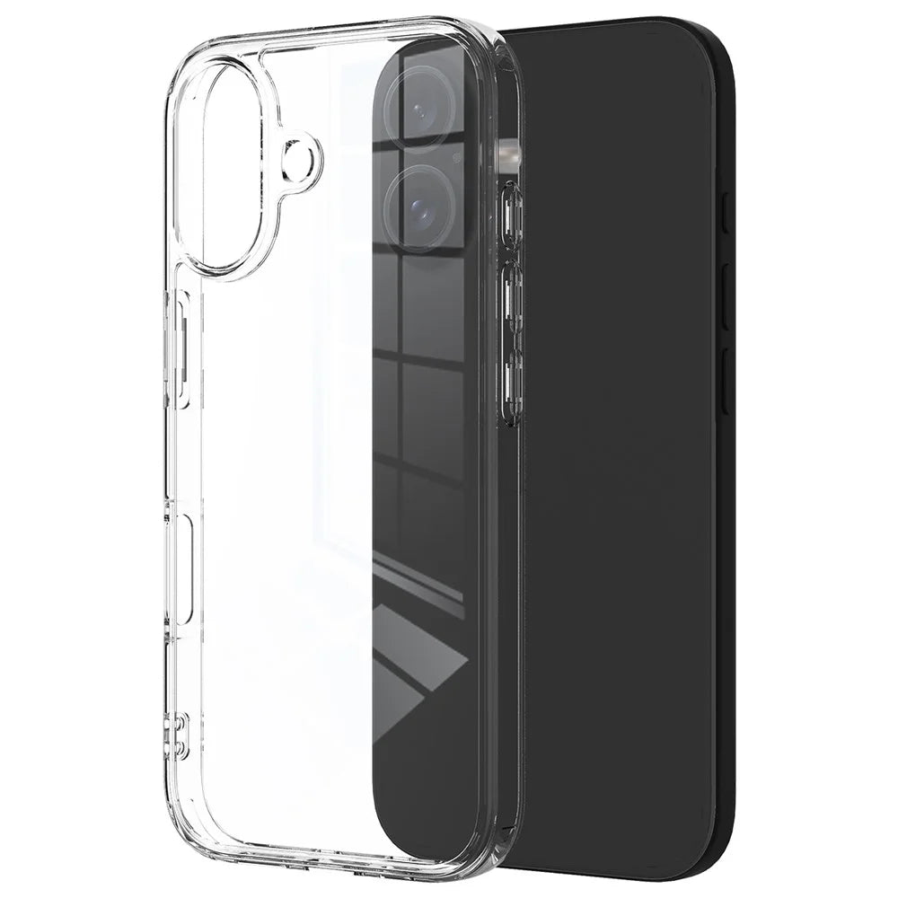 For iPhone 16 Plus Case Crystal Transparent Acrylic + TPU Phone Cover - 2