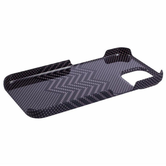 For iPhone 13 Case Stylish Pattern Luminous Anti-Drop PC Phone Cover - Black Wave - 4