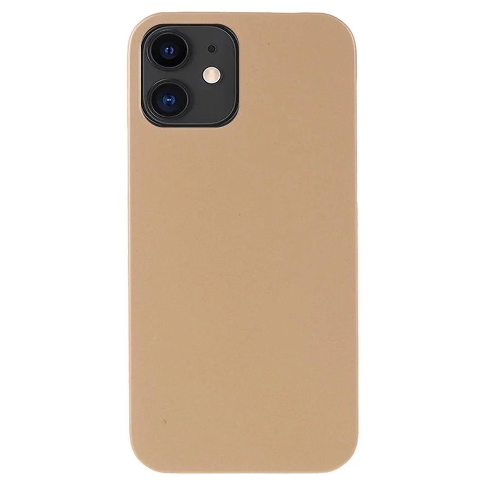 For iPhone 11 Case Skin-Touch Feeling Matte Anti-Scratch Hard PC Phone Cover - Gold - 1