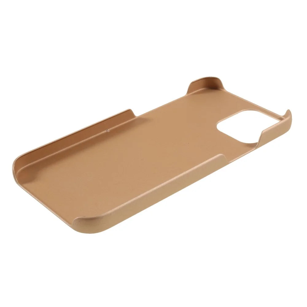 For iPhone 11 Case Skin-Touch Feeling Matte Anti-Scratch Hard PC Phone Cover - Gold - 5
