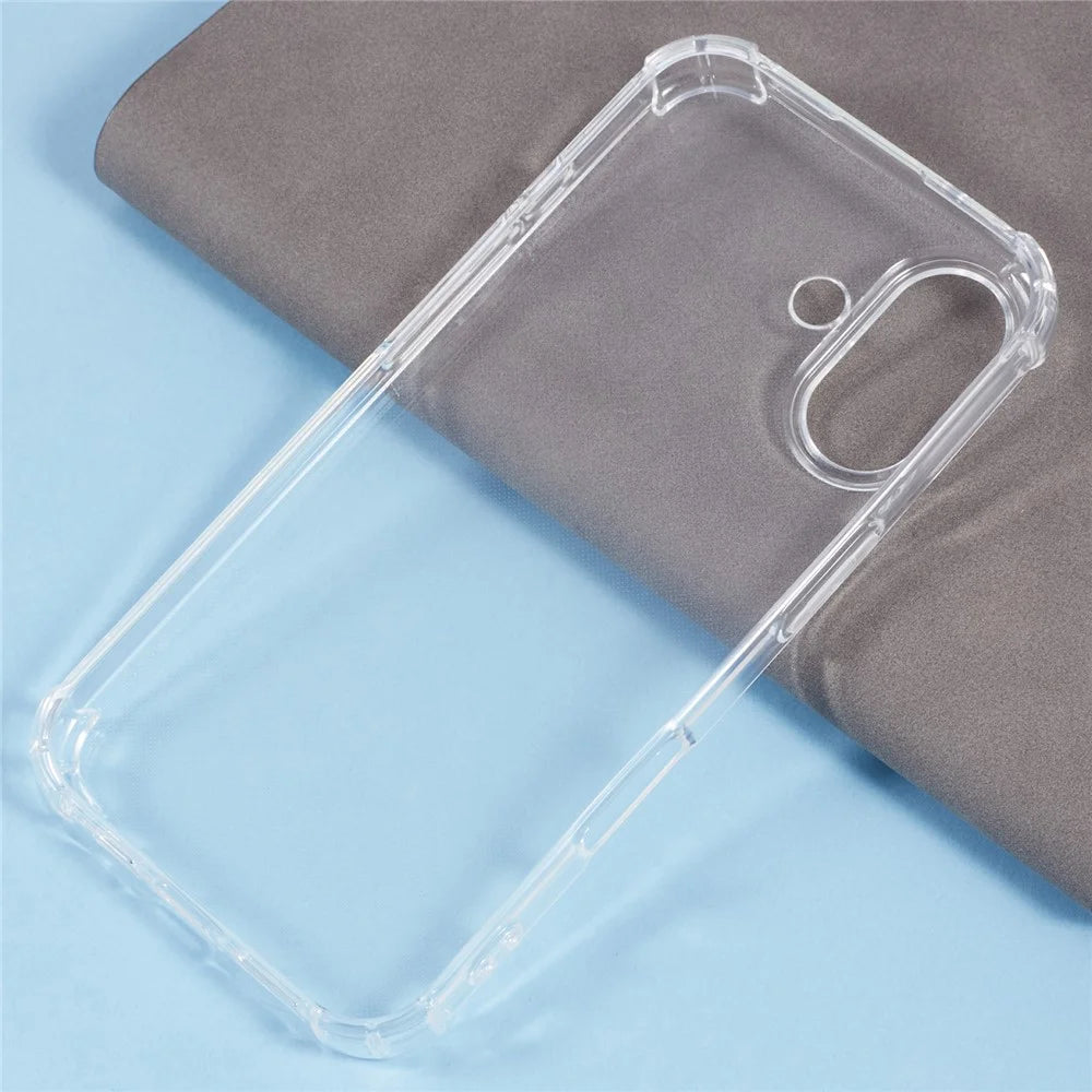 For iPhone 16 Case Transparent Soft TPU Phone Cover 4 Corner Air Cushion - 3