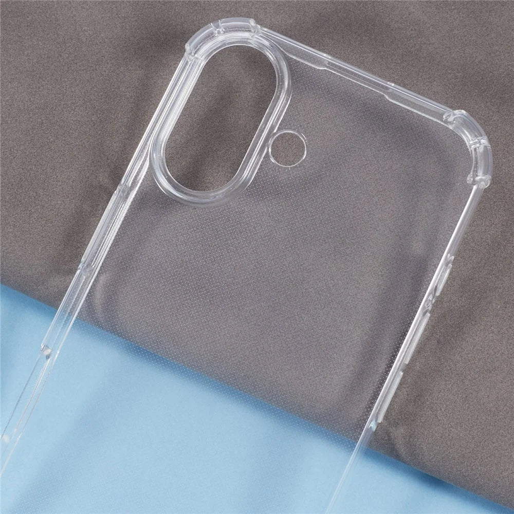 For iPhone 16 Case Transparent Soft TPU Phone Cover 4 Corner Air Cushion - 6