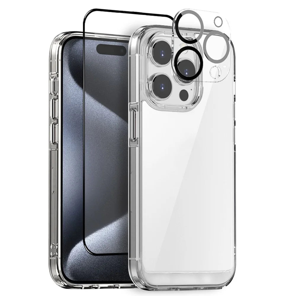 NORTHJO For iPhone 15 Pro Max Case PC+TPU Phone Cover 3-in-1 Mobile Accessories Set - 1