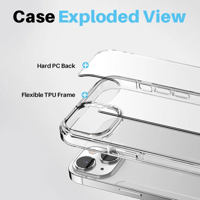 NORTHJO For iPhone 14 Case Full Protection PC+TPU Phone Cover + Screen Protector + Camera Lens Protector - 3