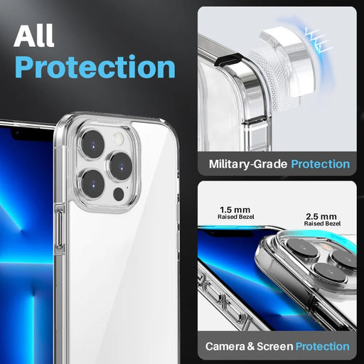 NORTHJO For iPhone 13 Pro Case PC+TPU Phone Cover + Screen Protector + Camera Lens Protector Shockproof Protection - 2