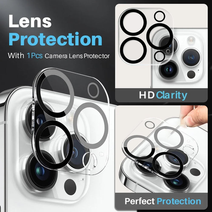 NORTHJO For iPhone 13 Pro Max Case Full Protection PC+TPU Phone Cover + Screen Protector + Camera Lens Protector - 5