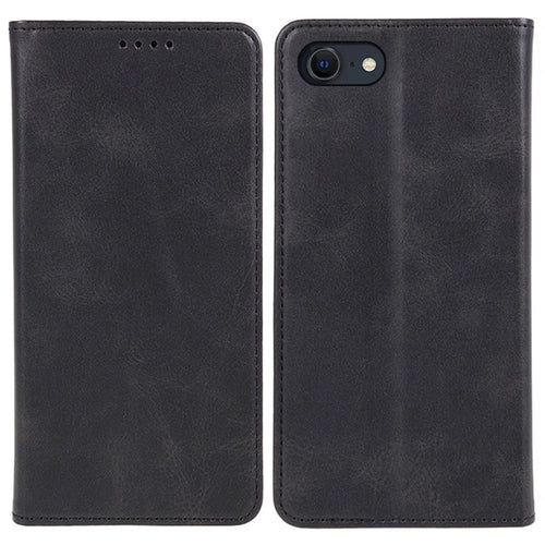 For iPhone 17e / 16e Case Magnetic Auto Closing Leather Phone Wallet Cover - Black - 1