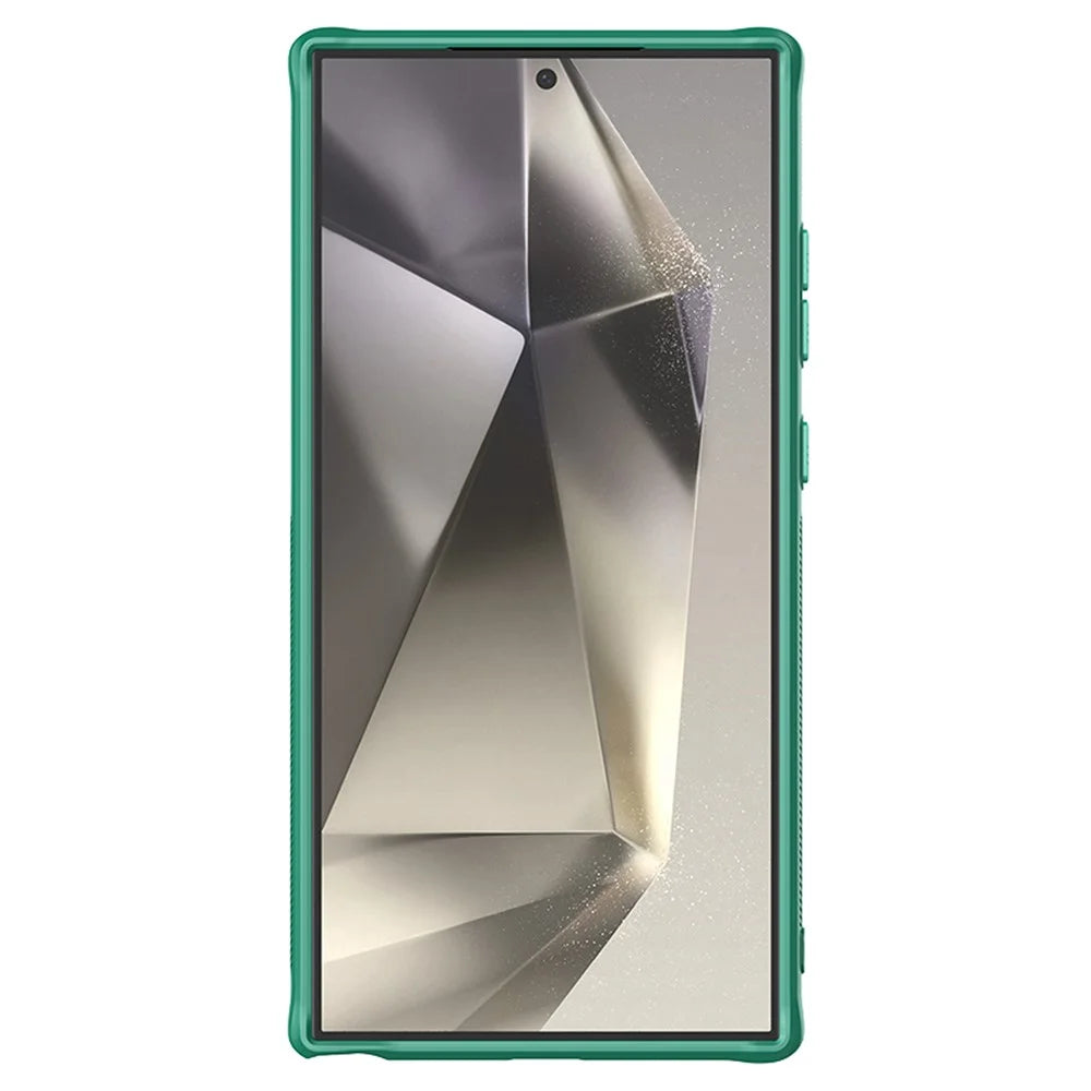 NILLKIN Iceblade CamProp for Samsung Galaxy S24 Ultra Case Lens Cover Kickstand PC+TPU Phone Shell - Green - 2