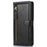 For Google Pixel 8 Pro Case Zipper Flip Leather Phone Cover Card Holder - Black - 6