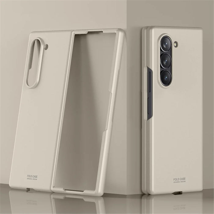 For Samsung Galaxy Z Fold6 5G Case Skin-Touch Hard PC Phone Cover - Titanium Grey - 1