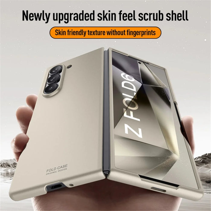 For Samsung Galaxy Z Fold6 5G Case Skin-Touch Hard PC Phone Cover - Titanium Grey - 3