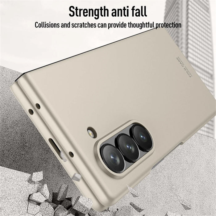 For Samsung Galaxy Z Fold6 5G Case Skin-Touch Hard PC Phone Cover - Titanium Grey - 5