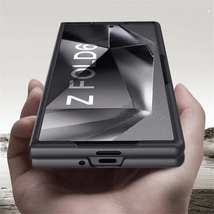 For Samsung Galaxy Z Fold6 5G Case Skin-Touch Hard PC Phone Cover - Titanium Grey - 7