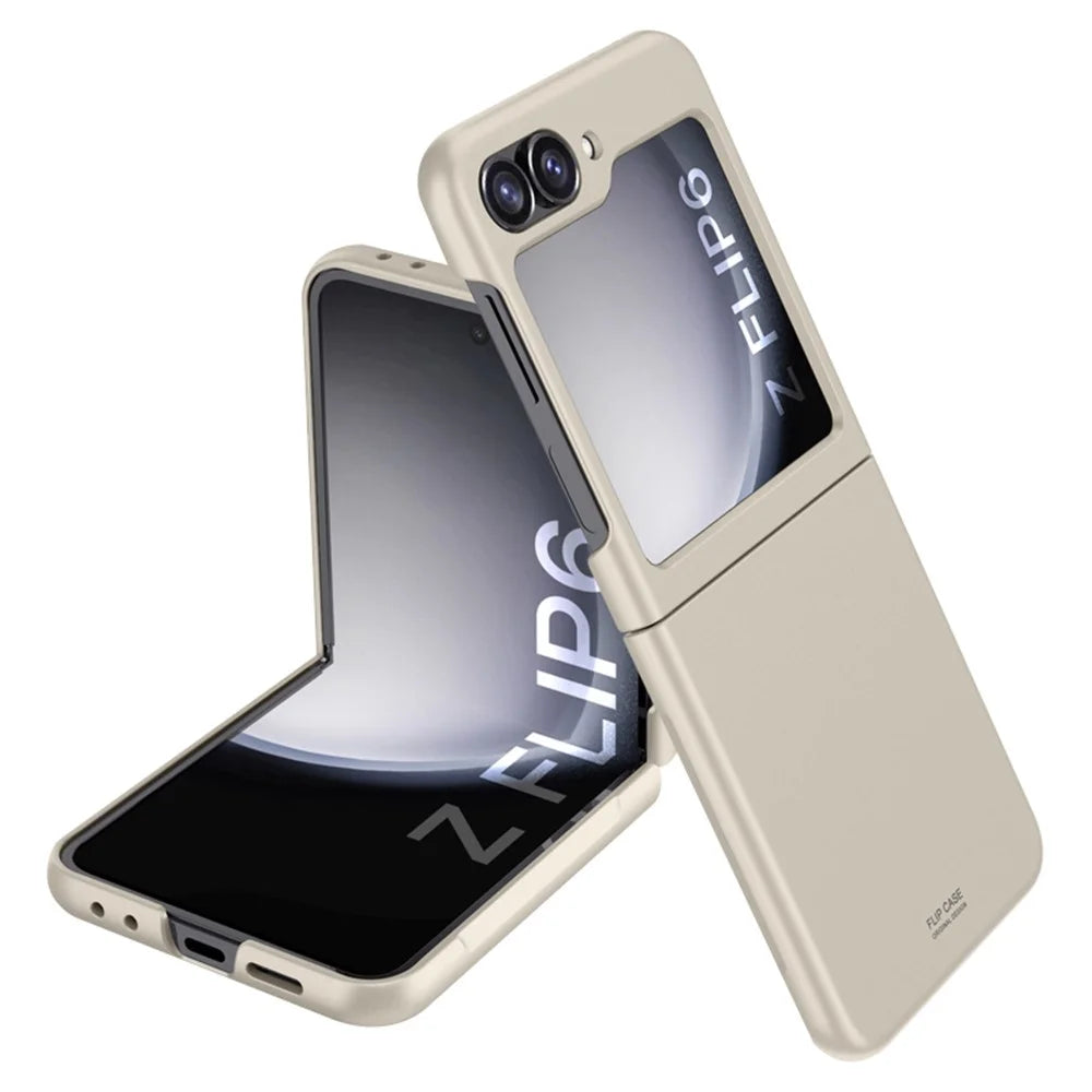 For Samsung Galaxy Z Flip7 FE 5G / Z Flip6 5G Slim Case Skin-Feel Hard PC Phone Cover - Titanium Grey - 1