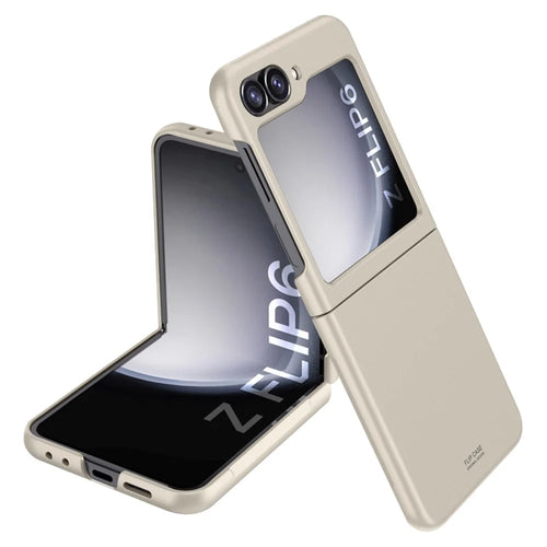 For Samsung Galaxy Z Flip7 FE 5G / Z Flip6 5G Slim Case Skin-Feel Hard PC Phone Cover - Titanium Grey - 1