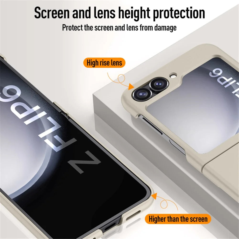 For Samsung Galaxy Z Flip7 FE 5G / Z Flip6 5G Slim Case Skin-Feel Hard PC Phone Cover - Titanium Grey - 2