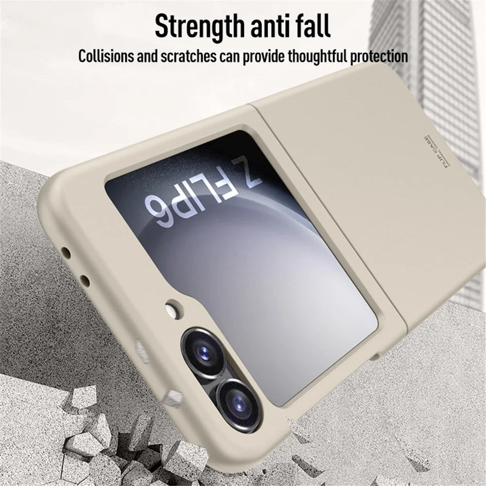 For Samsung Galaxy Z Flip7 FE 5G / Z Flip6 5G Slim Case Skin-Feel Hard PC Phone Cover - Titanium Grey - 5