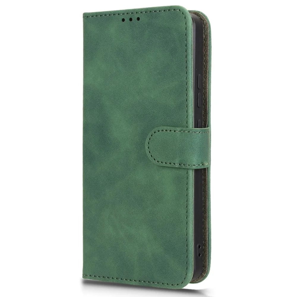 For Blackview Color 8 Case Scratch-Proof PU Leather Flip Phone Cover - Green - 6