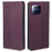 For T-Mobile REVVL 7 Pro / T Phone 2 Pro Case Leather Phone Cover Four-Leaf Clover Imprinted - Dark Purple - 1