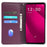 For T-Mobile REVVL 7 Pro / T Phone 2 Pro Case Leather Phone Cover Four-Leaf Clover Imprinted - Dark Purple - 2