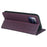 For T-Mobile REVVL 7 Pro / T Phone 2 Pro Case Leather Phone Cover Four-Leaf Clover Imprinted - Dark Purple - 3