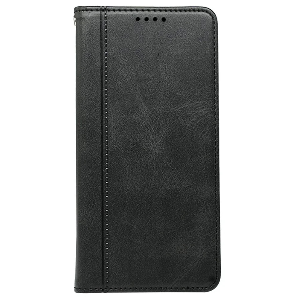 For T-Mobile REVVL 7 Pro / T Phone 2 Pro Case Leather Phone Cover Magnetic Closing - Black - 5