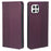 For T-Mobile REVVL 7 / T Phone 2 Case Leather Flip Phone Cover Four-Leaf Clover Pattern - Dark Purple - 1