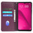 For T-Mobile REVVL 7 / T Phone 2 Case Leather Flip Phone Cover Four-Leaf Clover Pattern - Dark Purple - 2