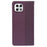 For T-Mobile REVVL 7 / T Phone 2 Case Leather Flip Phone Cover Four-Leaf Clover Pattern - Dark Purple - 5