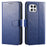 For T-Mobile REVVL 7 / T Phone 2 Case Stand Strong Magnetic Leather Phone Cover - Blue - 1