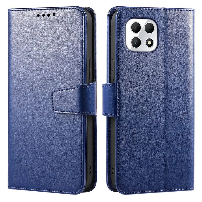 For T-Mobile REVVL 7 / T Phone 2 Case Stand Strong Magnetic Leather Phone Cover - Blue - 1
