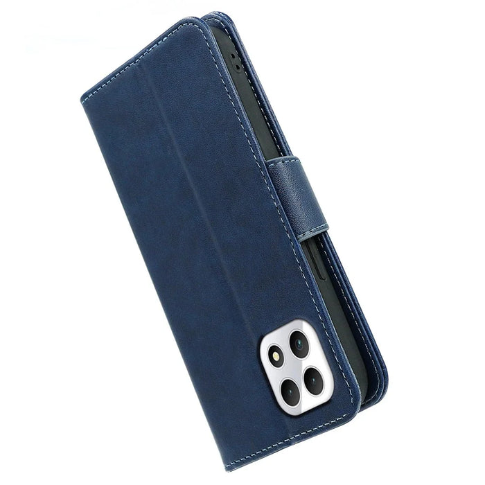 For T-Mobile REVVL 7 / T Phone 2 Case Stand Strong Magnetic Leather Phone Cover - Blue - 5
