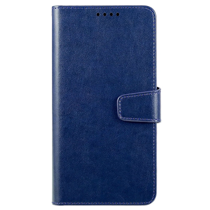 For T-Mobile REVVL 7 / T Phone 2 Case Stand Strong Magnetic Leather Phone Cover - Blue - 6