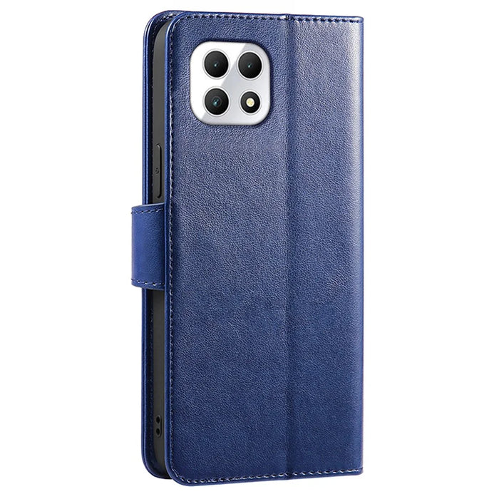 For T-Mobile REVVL 7 / T Phone 2 Case Stand Strong Magnetic Leather Phone Cover - Blue - 7
