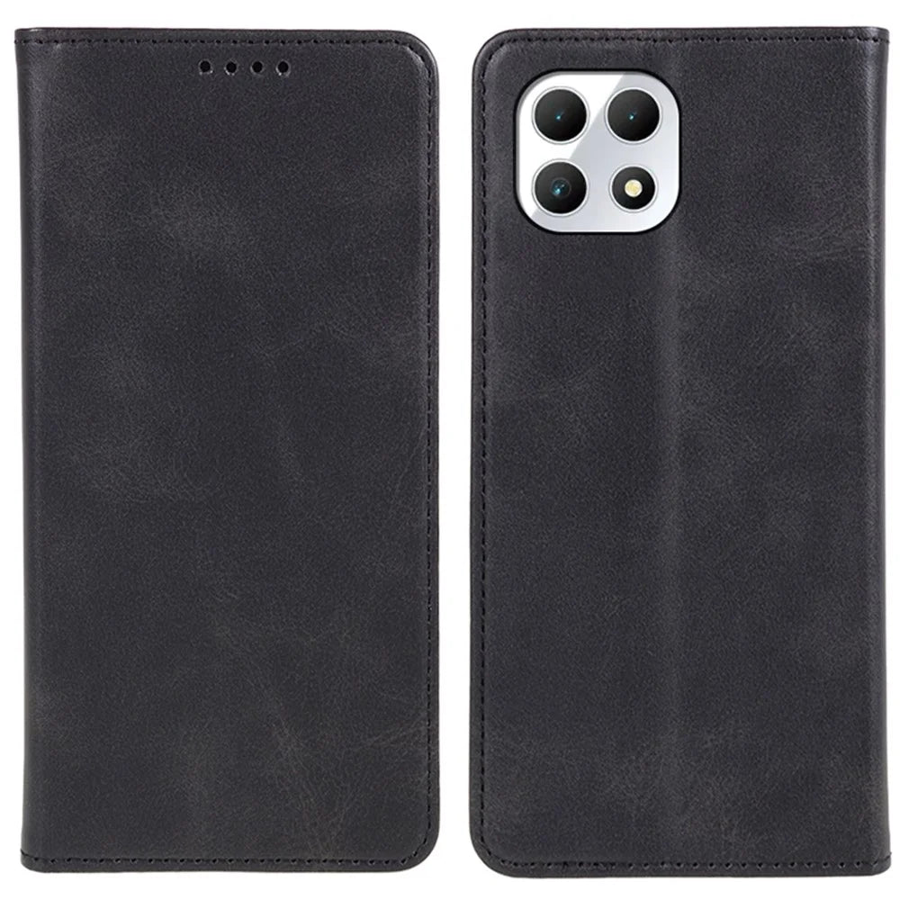 For T-Mobile REVVL 7 / T Phone 2 Case Stand Strong Magnetic Leather Phone Cover - Black - 1