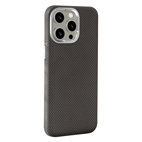 X-LEVEL For iPhone 14 Pro Phone Cases Magnetic Carbon Fiber+Metal Phone Cover Compatible with MagSafe - Black - 1