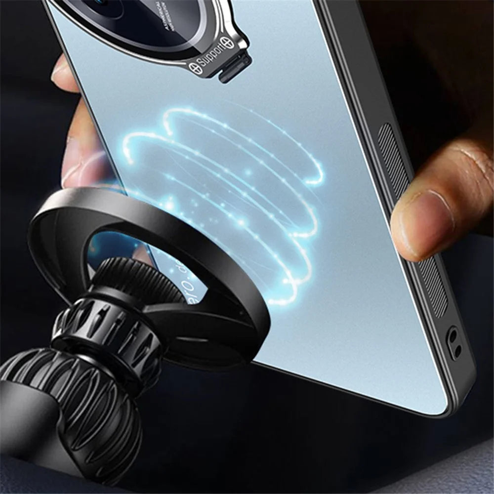 For OnePlus Ace 3 5G / 12R 5G Case with Lens Kickstand Shockproof PC+TPU Phone Cover - Black - 3
