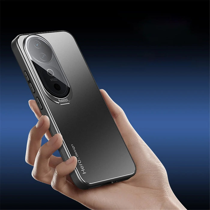 For vivo S19 5G Case with Lens Kickstand Shockproof PC+TPU Phone Cover - Black - 3