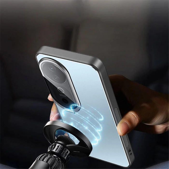 For vivo S19 5G Case with Lens Kickstand Shockproof PC+TPU Phone Cover - Black - 5