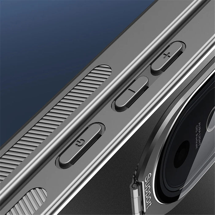 For vivo S19 Pro 5G Case with Lens Kickstand Shockproof PC+TPU Phone Cover - Black - 3