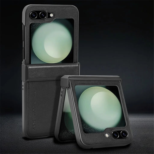 X-LEVEL For Samsung Galaxy Z Flip5 5G Phone Case PU Leather+PC+TPU Cell Phone Cover - Black - 2
