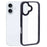 For iPhone 16 Cell Phone Cases Drop-Proof Clear Back PC+TPU Cover - Black - 1