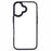 For iPhone 16 Cell Phone Cases Drop-Proof Clear Back PC+TPU Cover - Black - 2