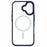 For iPhone 16 Compatible with MagSafe Phone Case Clear PC+TPU Back Cover - Blue - 3