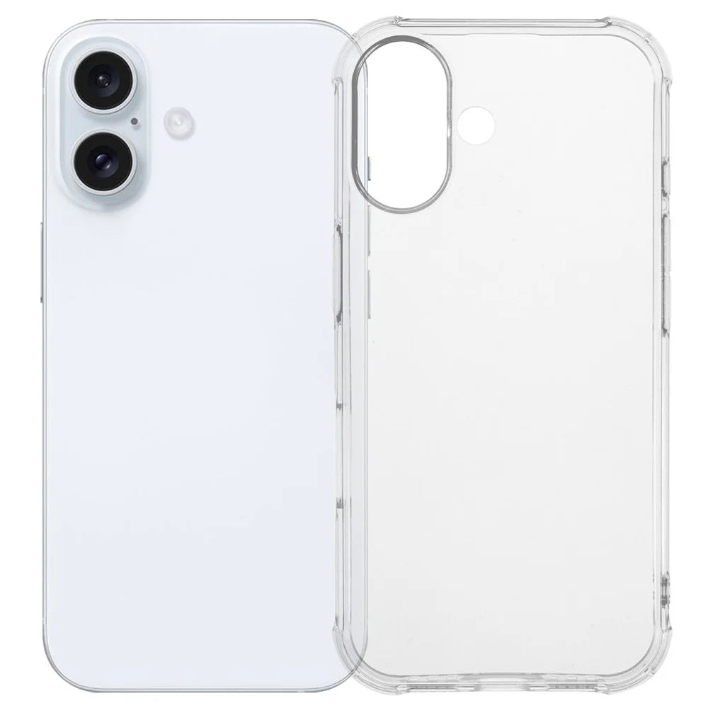 For iPhone 16 Phone Cases Clear TPU Drop-Proof Phone Cover (Big Rear Lens Cutout) - 1